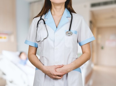 Healthcare professional with a stethoscope